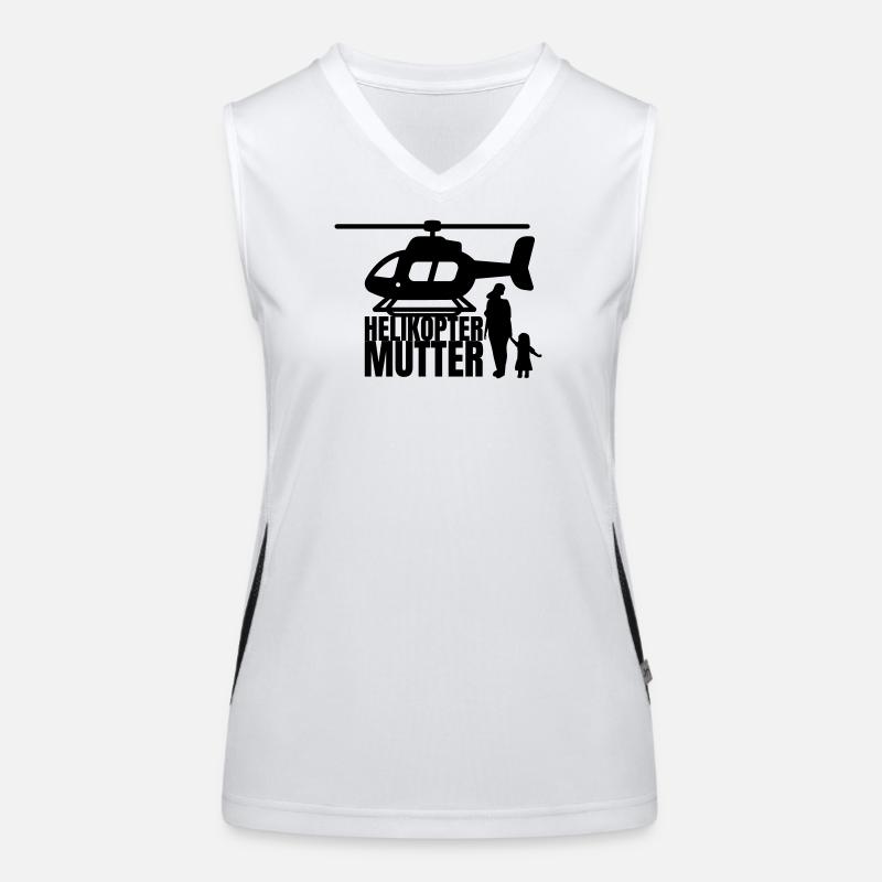 Helikopter Mutter Spruch Humor Funktionelles Kontrast-Tank Top für Frauen