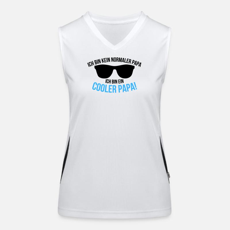 Ich bin ein cooler Papa Spruch Funktionelles Kontrast-Tank Top für Frauen
