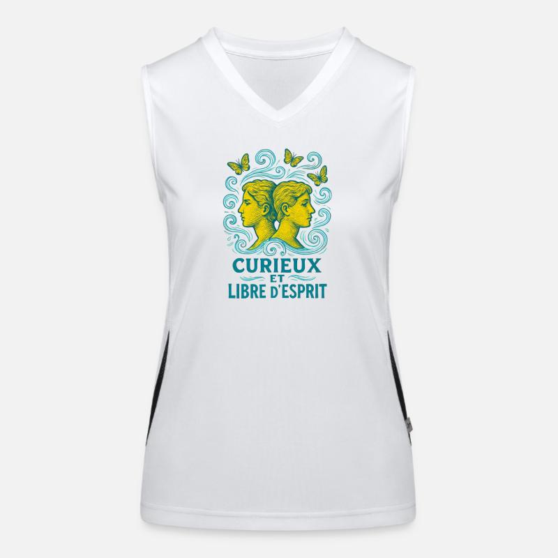 Zwillinge Sternzeichen - Astrologie Funktionelles Kontrast-Tank Top für Frauen