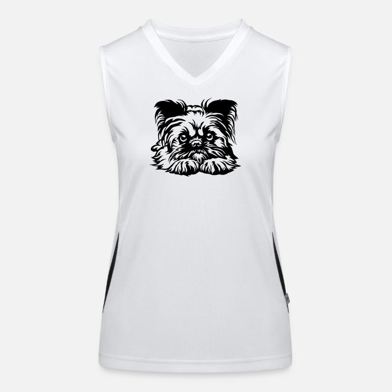 Brussels Griffon Head Women's Functional Contrast Tank Top