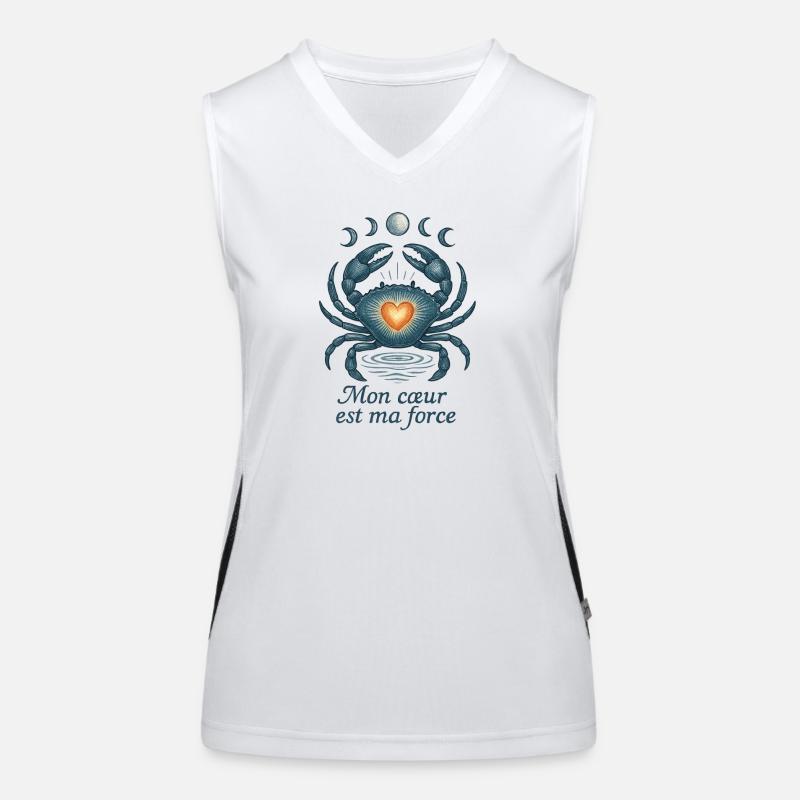 Krebs Sternzeichen - Astrologie Funktionelles Kontrast-Tank Top für Frauen
