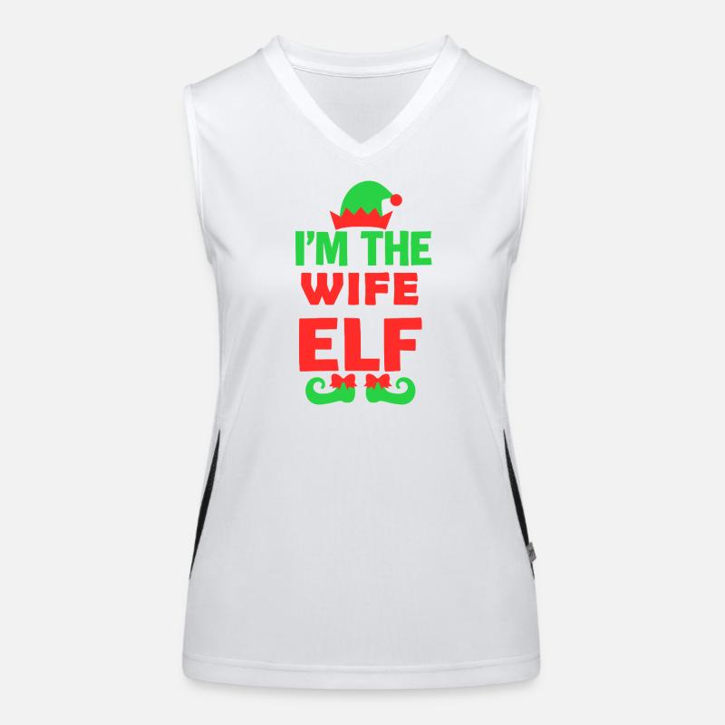 Ich bin die Ehefrau Elf Funktionelles Kontrast-Tank Top für Frauen