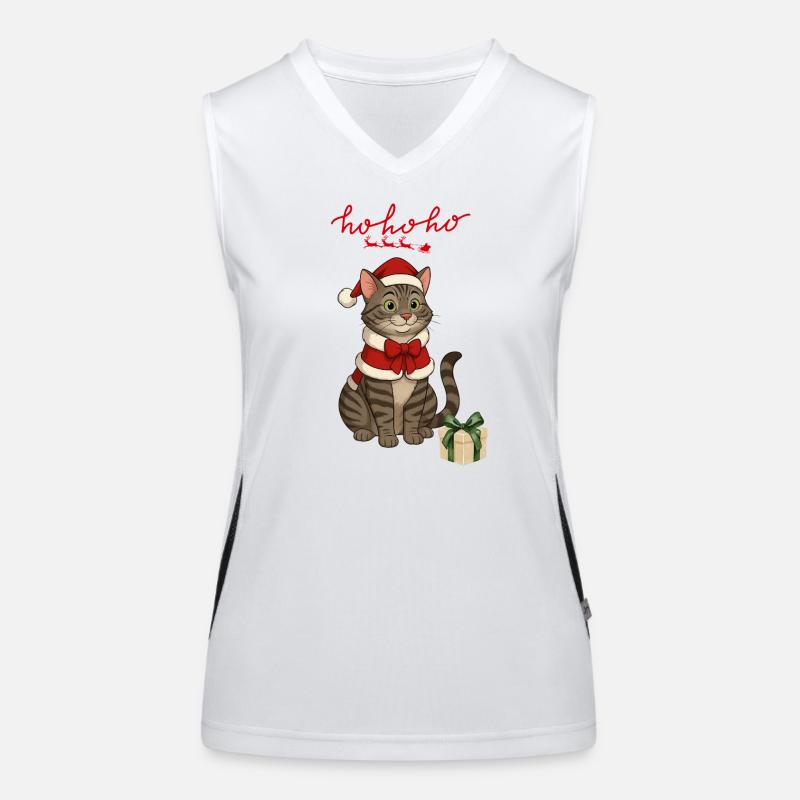 HoHoho, Graue Katze Funktionelles Kontrast-Tank Top für Frauen