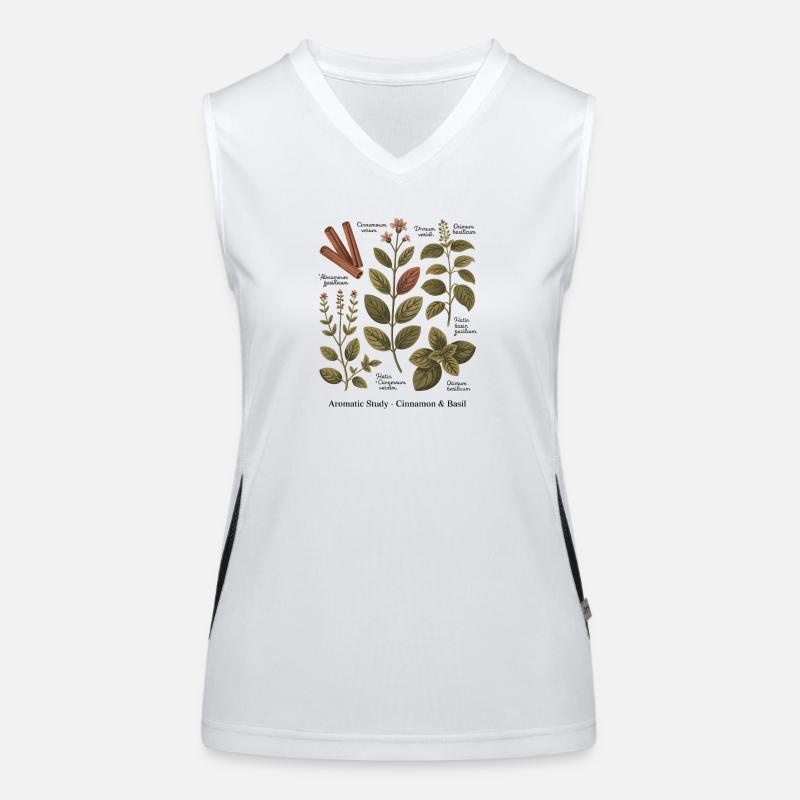 Aromatic Study – Cinnamon & Basil Women's Functional Contrast Tank Top