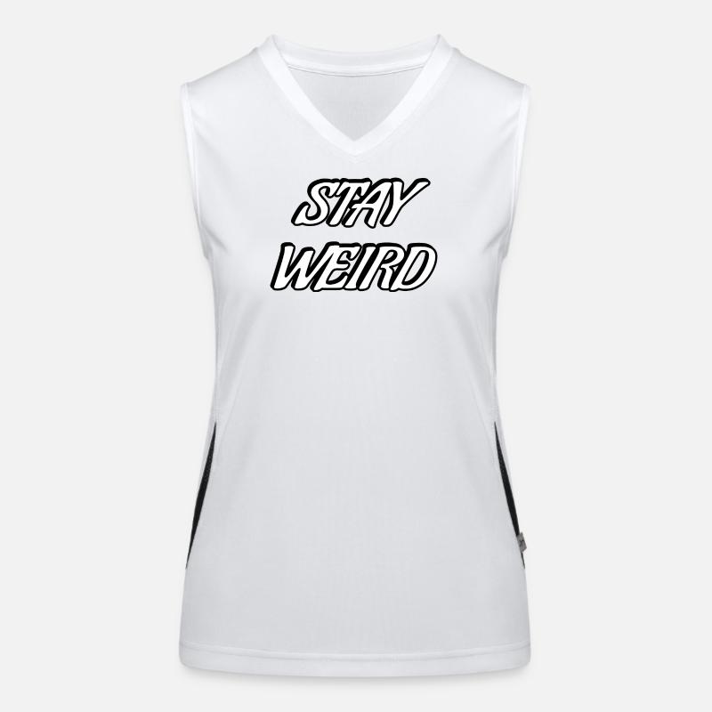 Stay Weird Bold Script Women's Functional Contrast Tank Top