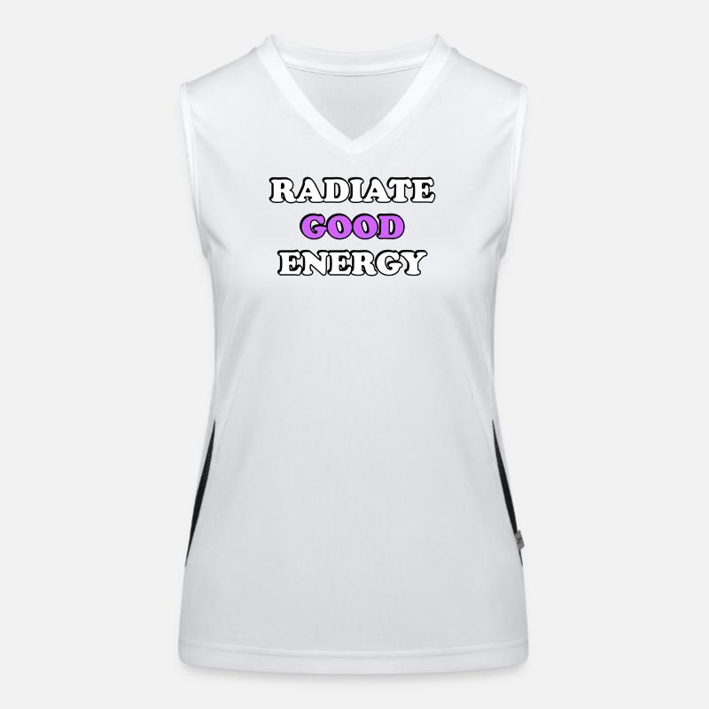 Radiate Good Energy Typography Women's Functional Contrast Tank Top