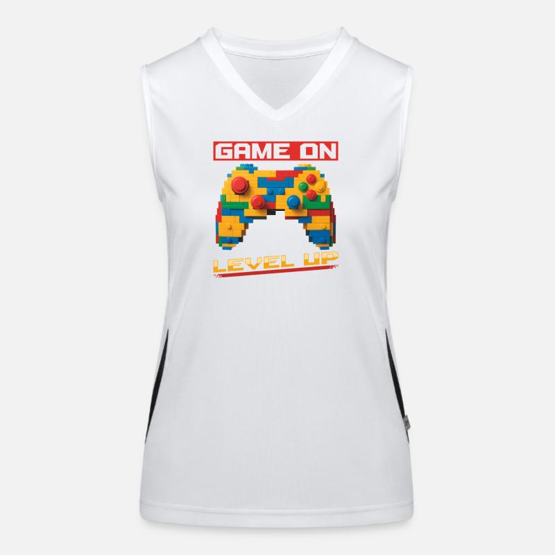 Blocs de construction Gamer Gaming Brick Builder Débardeur respirant contrasté Femme