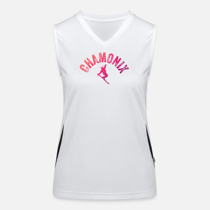 Chamonix Arch Skier Gradient Funktionelles Kontrast-Tank Top für Frauen