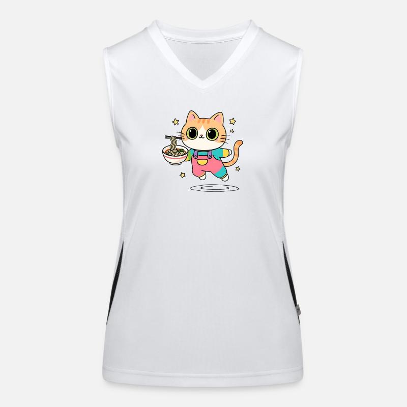 Chat bol de Ramen Multicolore Débardeur respirant contrasté Femme