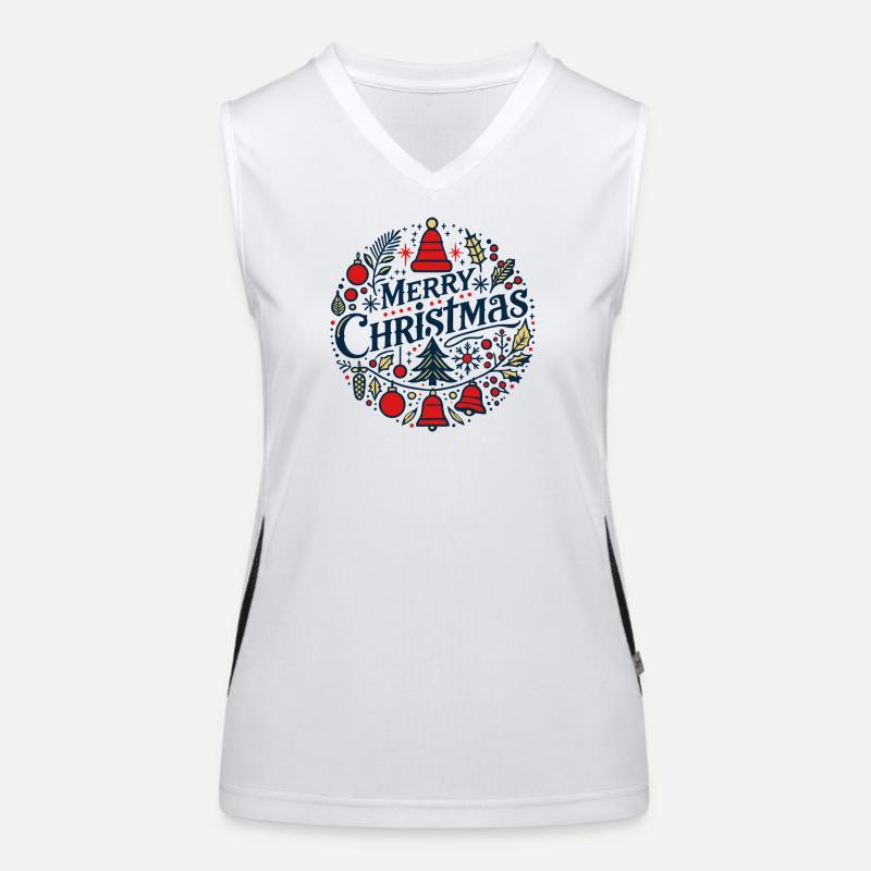 Frohe Weihnachten 3 Funktionelles Kontrast-Tank Top für Frauen