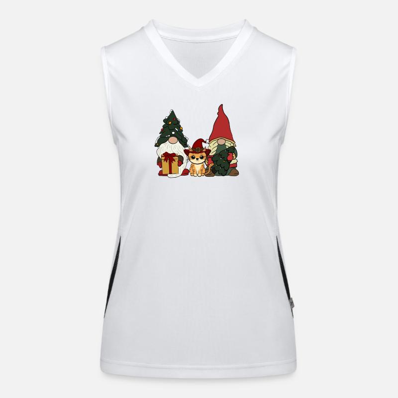 Cat between elves Women's Functional Contrast Tank Top