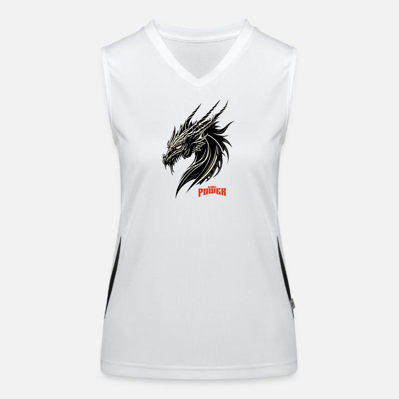 Dragon Head Contrast Pattern Women's Functional Contrast Tank Top