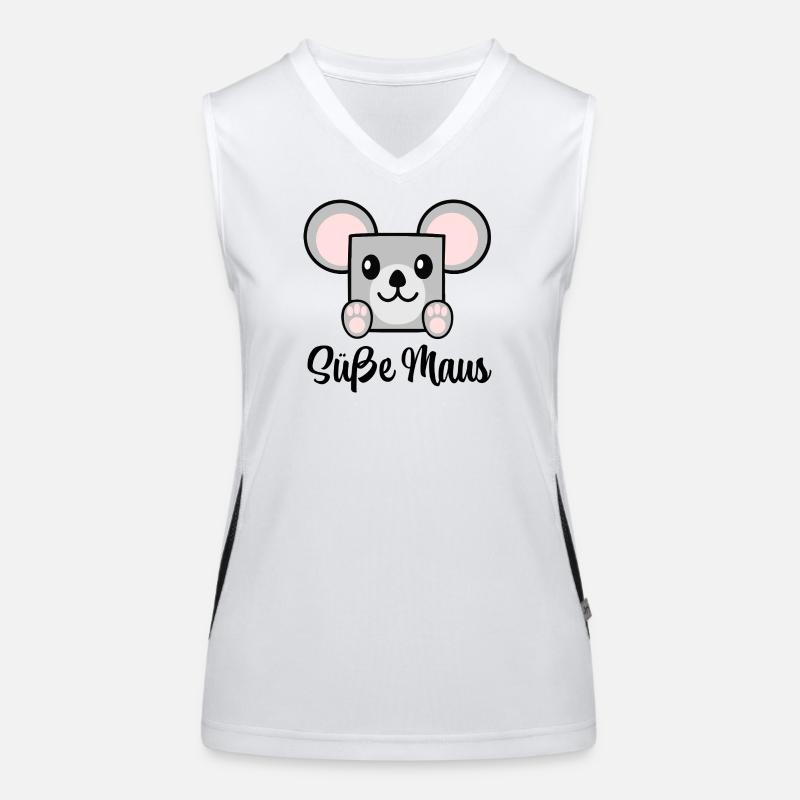 cute mouse Women's Functional Contrast Tank Top