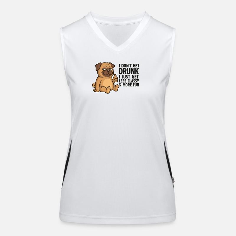 Less Classy More Fun Pup Women's Functional Contrast Tank Top
