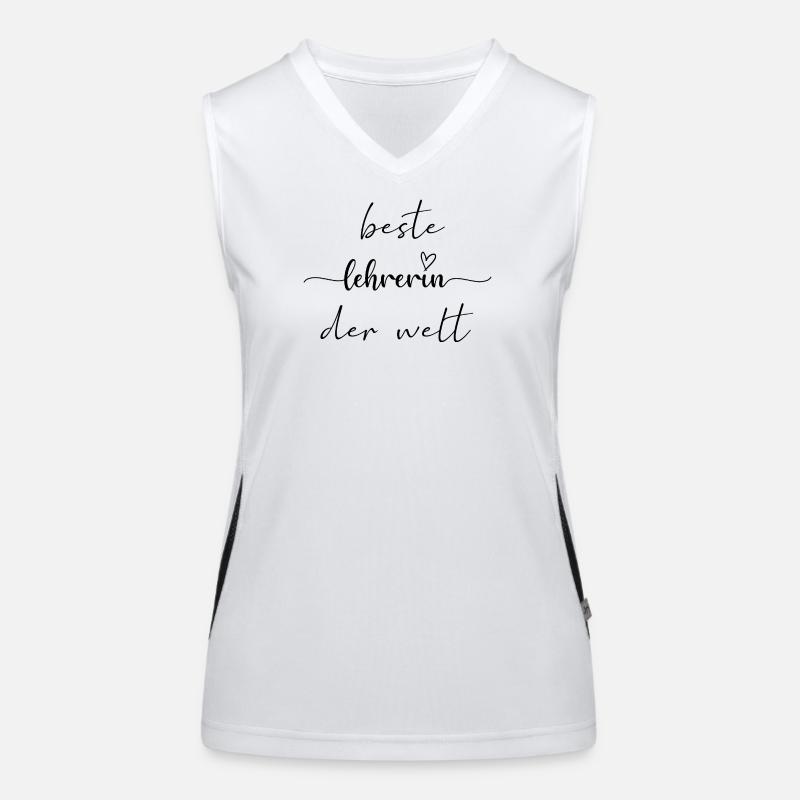Beste Lehrerin Der Welt Beruf Geschenkidee Funktionelles Kontrast-Tank Top für Frauen
