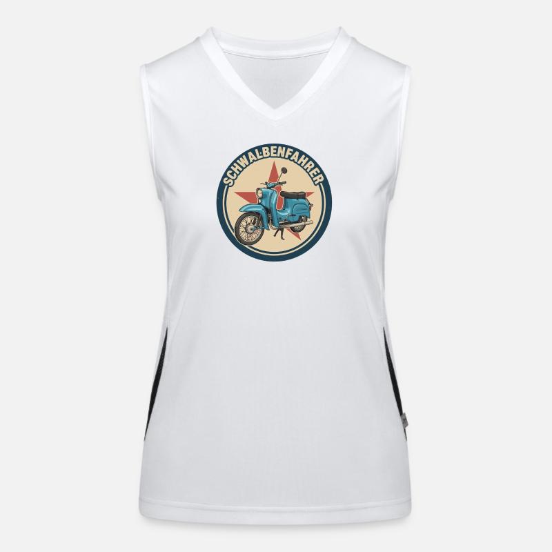 Schwalbe Simson Moped DDR Suhl KR51 Gift Women's Functional Contrast Tank Top