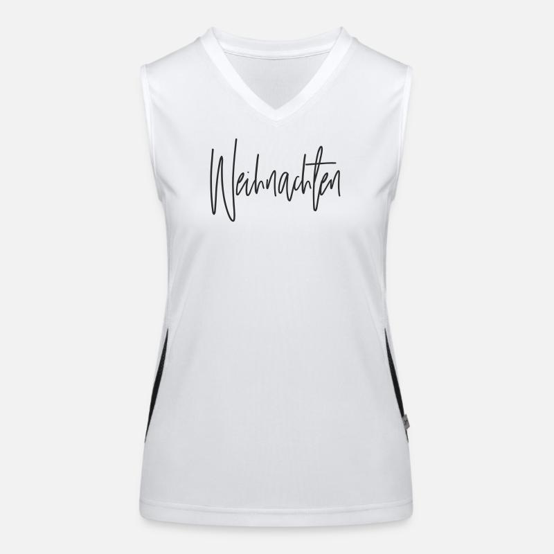 Weihnachten Script Handlettering Funktionelles Kontrast-Tank Top für Frauen
