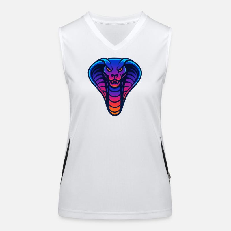 Neon Cobra Gradient Illustration Women's Functional Contrast Tank Top