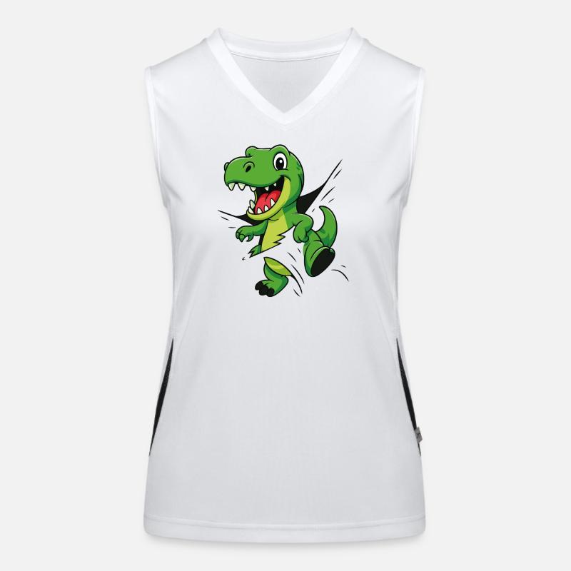 Comic Dino – For Little Explorers & Explorers Women's Functional Contrast Tank Top