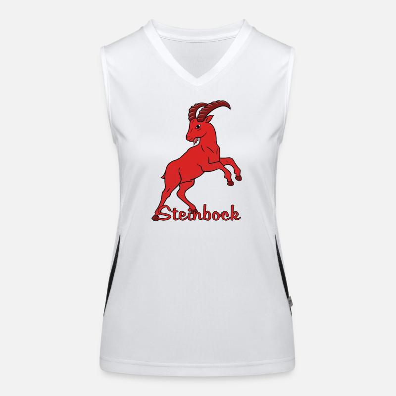 Sternzeichen Steinbock Funktionelles Kontrast-Tank Top für Frauen