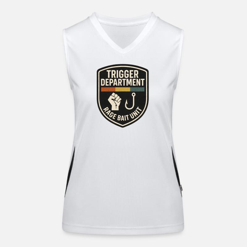 Trigger Department Rage Bait Patch, Lustig Funktionelles Kontrast-Tank Top für Frauen