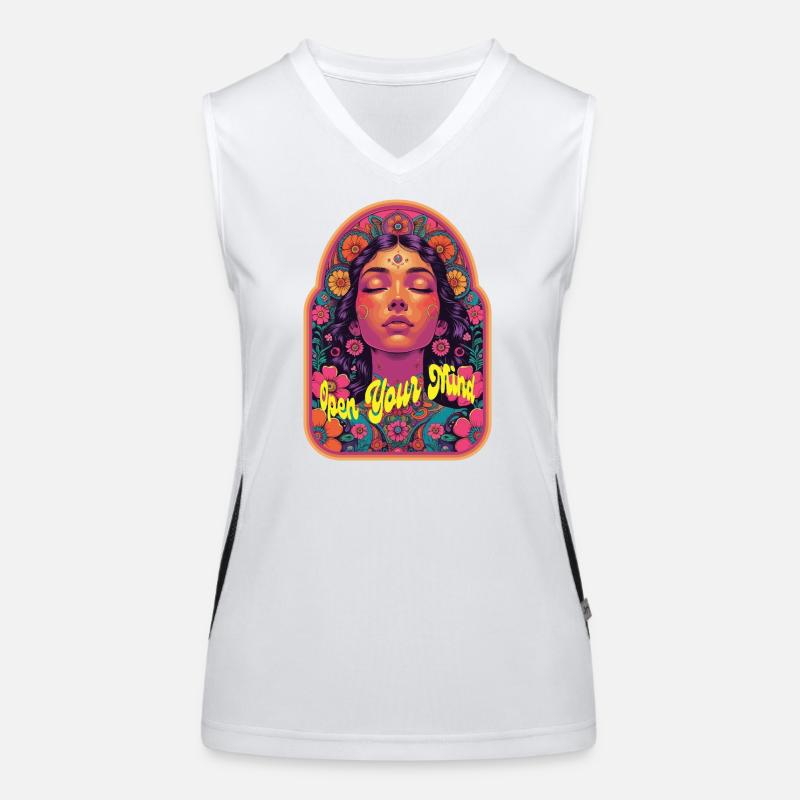 Open Your Mind Psytrance Kandi Bloom Women's Functional Contrast Tank Top