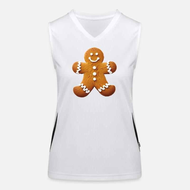 Lebkuchenmann Pfefferkuchenmann Lebkuchen Funktionelles Kontrast-Tank Top für Frauen