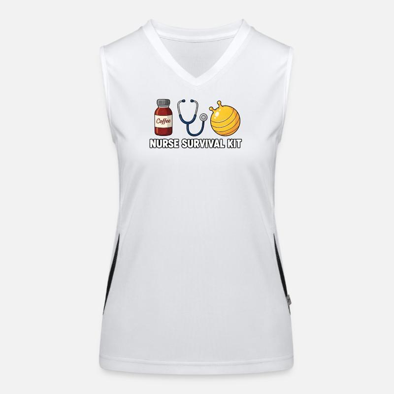 Krankenschwester Krankenpflegerin Kaffee Funktionelles Kontrast-Tank Top für Frauen