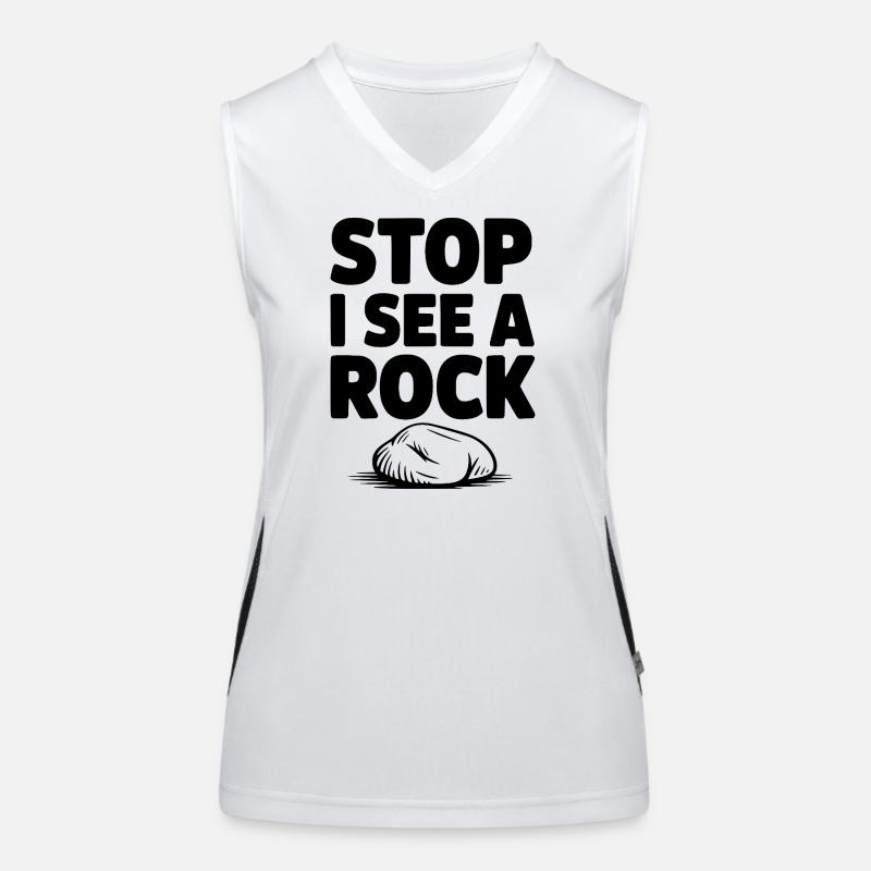 Stop I See a Rock Women's Functional Contrast Tank Top