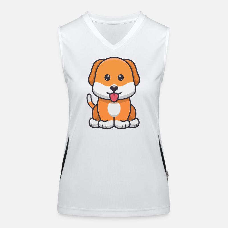 Chien mignon Débardeur respirant contrasté Femme