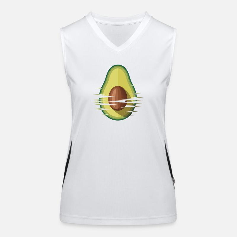Graphique Avocado Glitch Débardeur respirant contrasté Femme