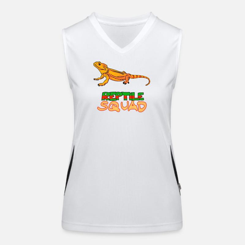 Reptile Squad Bartagame Fun Design Funktionelles Kontrast-Tank Top für Frauen