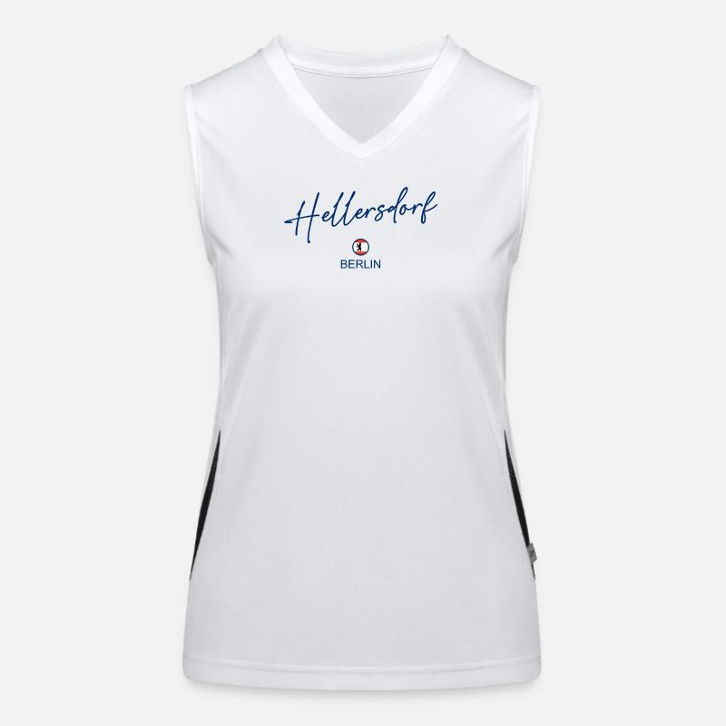 Hellersdorf - Drapeau de Berlin - Ours de Berlin Débardeur respirant contrasté Femme