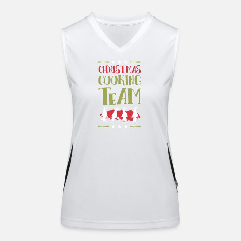 Weihnachts Kochen Backen Team Funktionelles Kontrast-Tank Top für Frauen