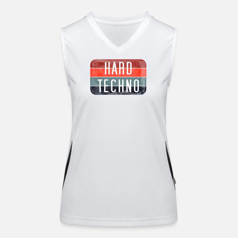 Harte Techno-Streifen Funktionelles Kontrast-Tank Top für Frauen