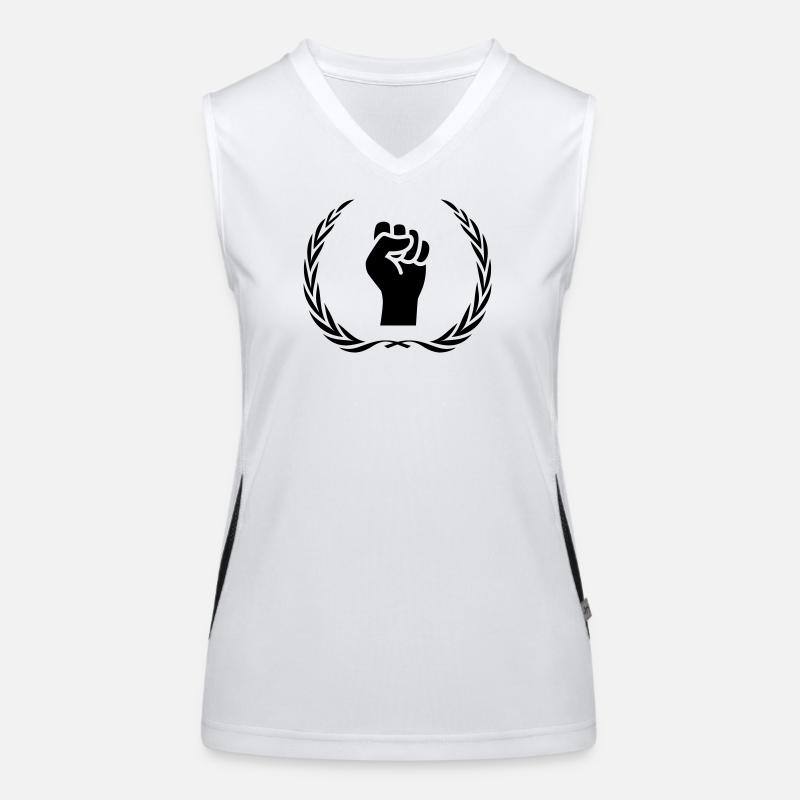 Hand Faust Kranz Funktionelles Kontrast-Tank Top für Frauen