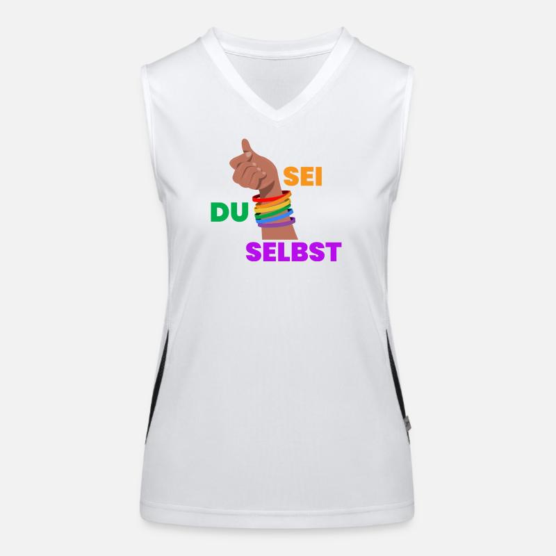 Pride Faust Selbstbestimmung Funktionelles Kontrast-Tank Top für Frauen
