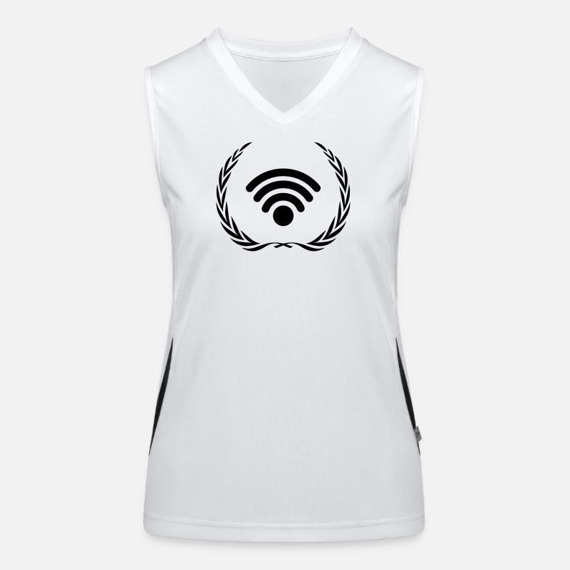 Wlan Internet Kranz Funktionelles Kontrast-Tank Top für Frauen