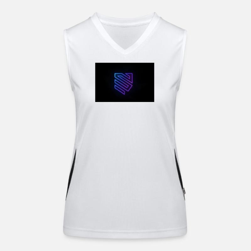 Neon Geometry Logo Gradient Women's Functional Contrast Tank Top