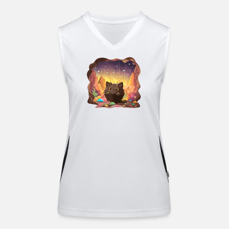Cat Cake Crystal Cave Women's Functional Contrast Tank Top