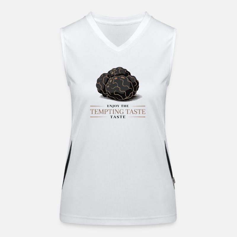 Tempting Truffle Illustration Women's Functional Contrast Tank Top