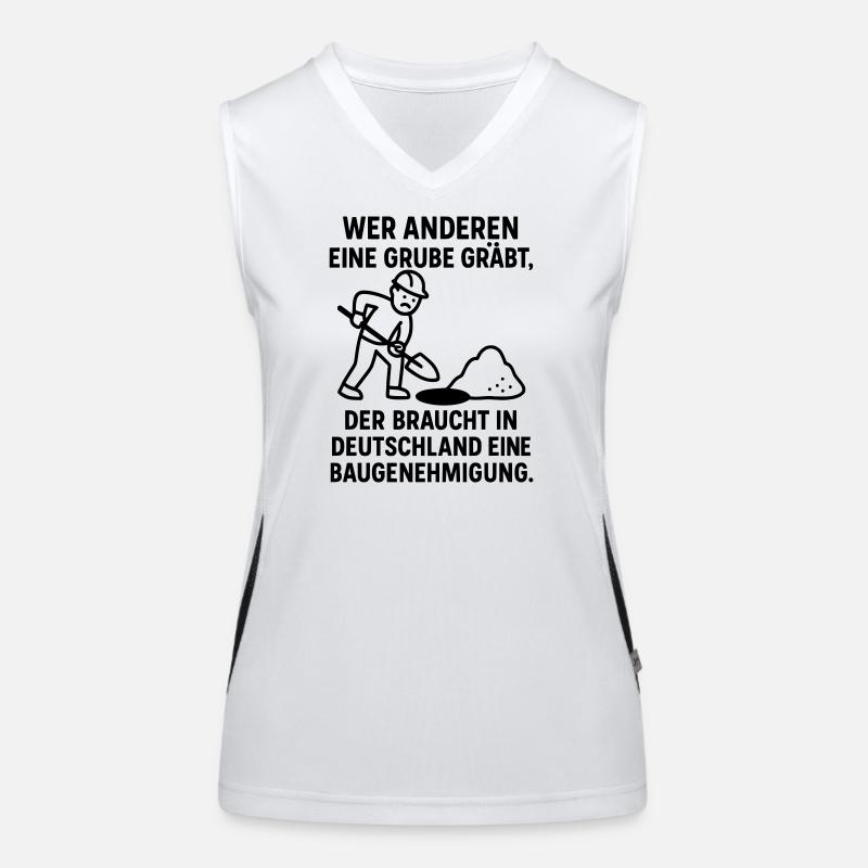 Digging a pit Women's Functional Contrast Tank Top