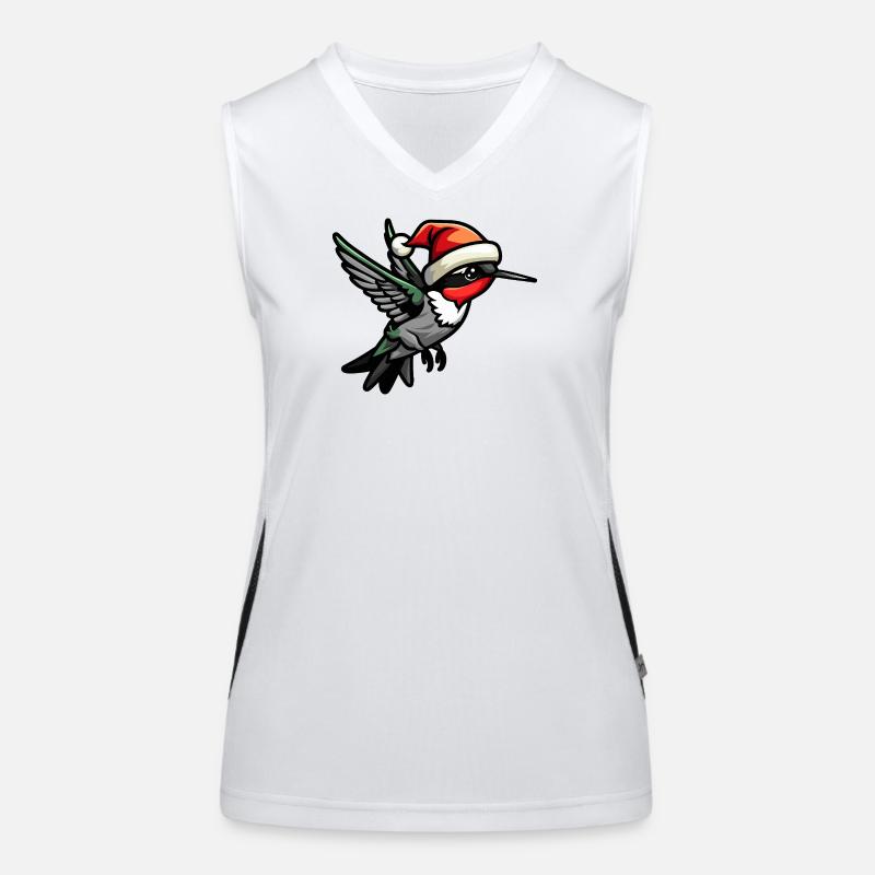 Kolibri Vogel Weihnachten Funktionelles Kontrast-Tank Top für Frauen