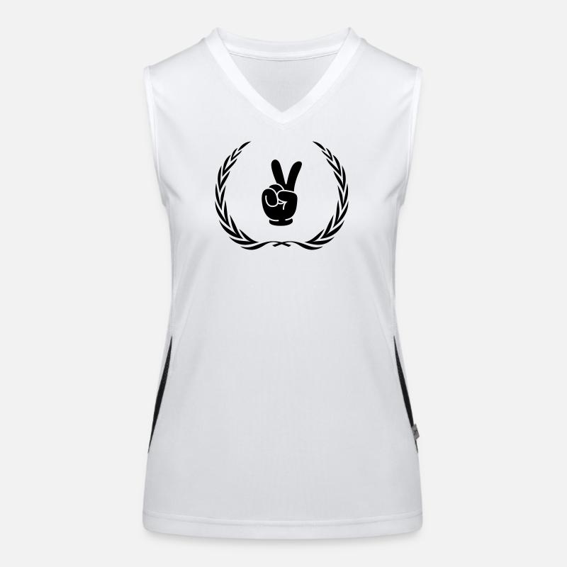 Peace Hand Comic Kranz Funktionelles Kontrast-Tank Top für Frauen