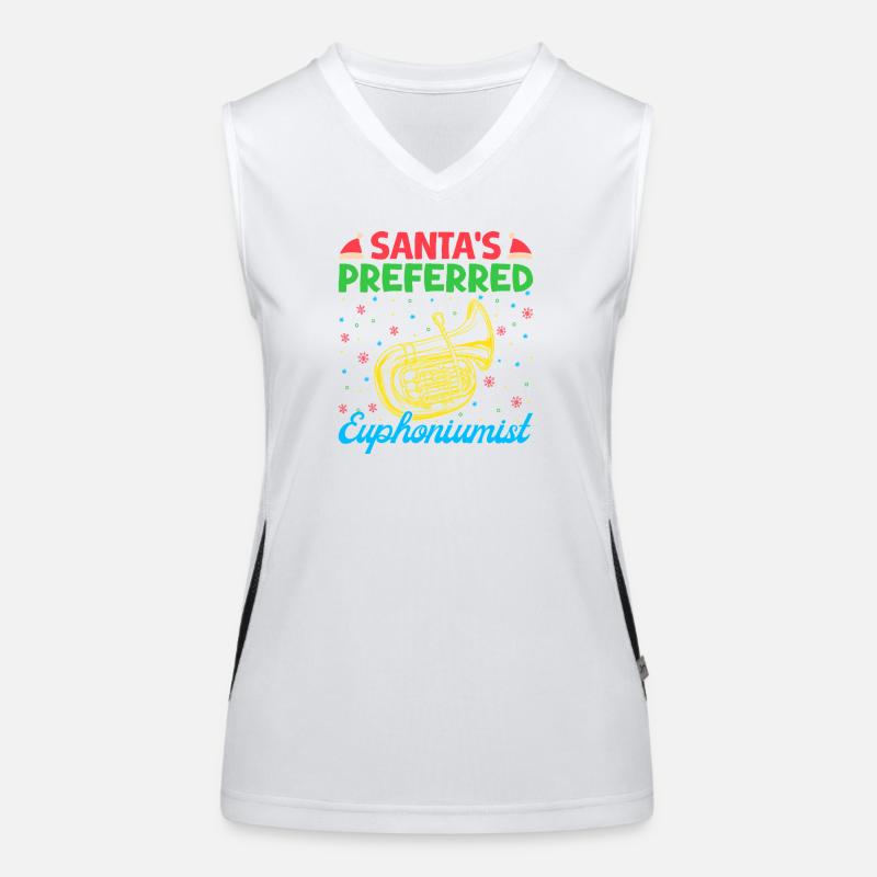 Euphonium Santa´s Preferred Baritone Marching Band Funktionelles Kontrast-Tank Top für Frauen