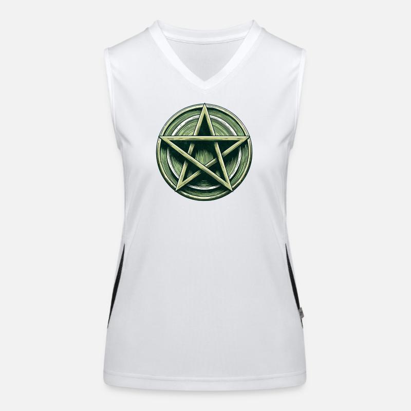 Emerald Pentagram Crest Women's Functional Contrast Tank Top