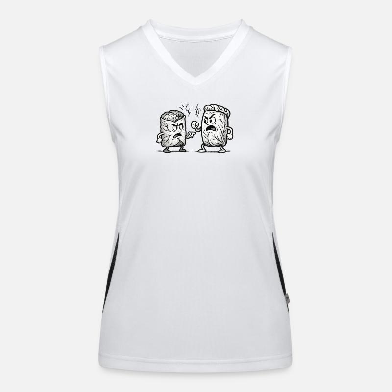 Streitende Dolma vs Golubzi Funktionelles Kontrast-Tank Top für Frauen