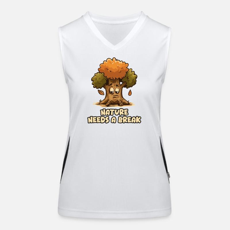 Nature Needs a Break - L'albero Women's Functional Contrast Tank Top