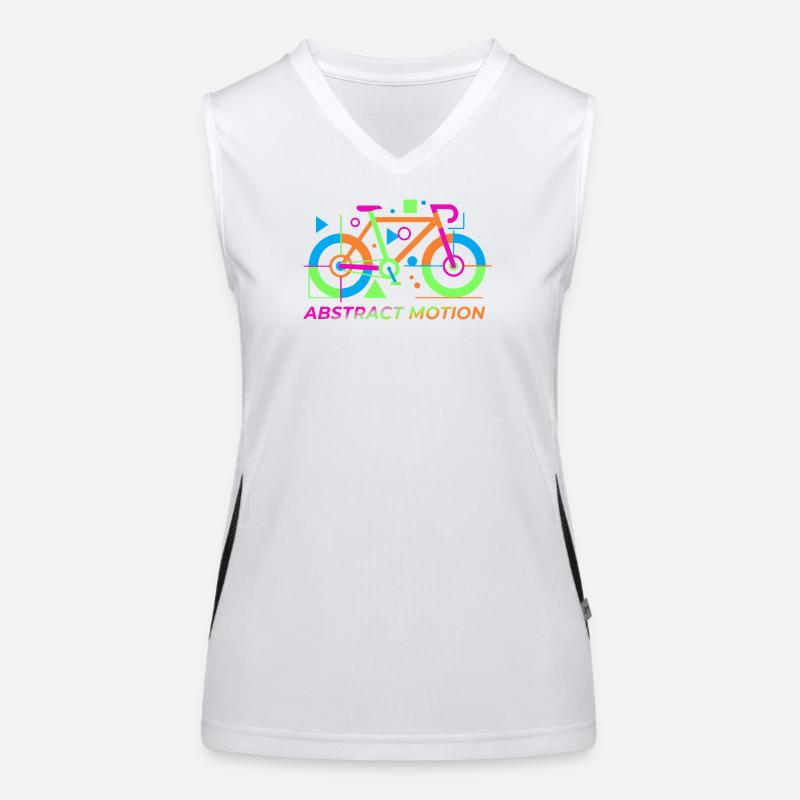 Neon Abstract Bicycle Motion Women's Functional Contrast Tank Top