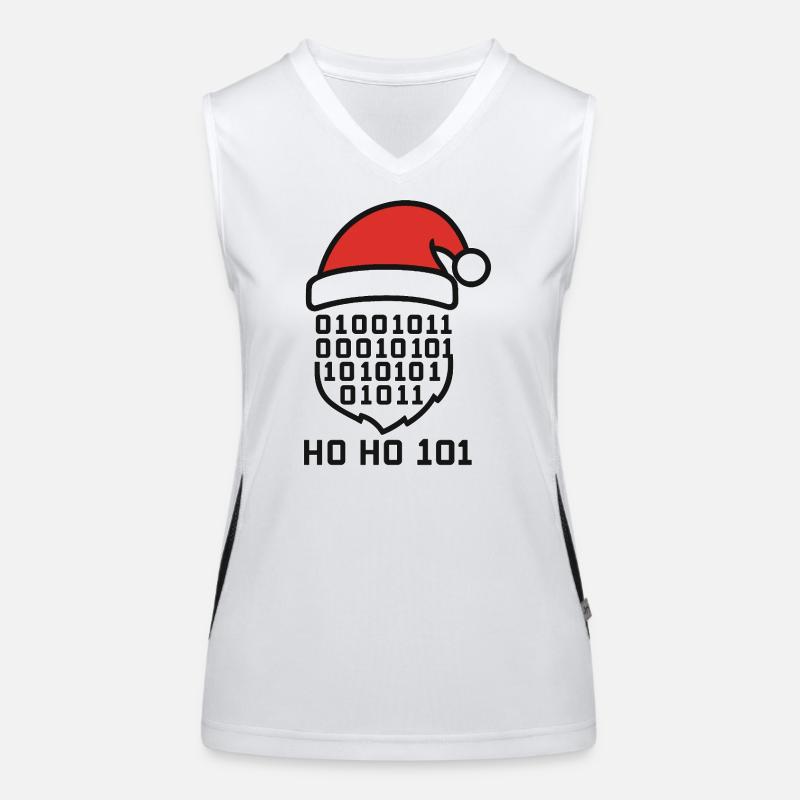 Christmas Code with Santa Hat Women's Functional Contrast Tank Top